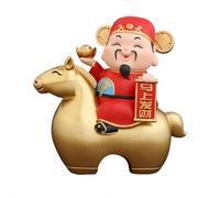 Statue de cheval chinois de la richesse - Décoration de bon augure Ma Shang FA CAI pour l'année 2026 du cheval et de l'attraction de la richesse, figurine Feng Shui Lucky Caishen pour la maison, le