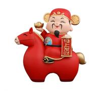 Statue de cheval chinois de la richesse - Décoration de bon augure Ma Shang FA CAI pour l'année 2026 du cheval et de l'attraction de la richesse, figurine Feng Shui Lucky Caishen pour la maison, le