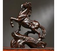 Statue De Cheval Du Zodiaque Chinois, Mascotte De L'année Du Cheval, Ornement De Bureau, Convient For Les Chambres, Les Salons Et Les Bureaux(Ebony,XL)