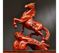 Statue De Cheval Du Zodiaque Chinois, Mascotte De L'année Du Cheval, Ornement De Bureau, Convient For Les Chambres, Les Salons Et Les Bureaux(Rosewood,XL)