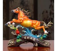 Statue De Cheval Du Zodiaque Chinois, Ornement De Bureau Traditionnel Chinois Feng Shui, Décoration D'intérieur, Convient For Les Chambres,Les Salons Et Les Bureaux
