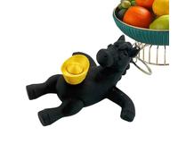 Statue de cheval, lingot doré 2026, décoration de bureau, 10 x 9 cm, jolies statues de cheval pour décoration de vacances, accessoire de maison pour adultes et , bibliothèque, salon, voiture