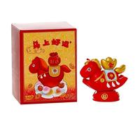 Statue de cheval porte-bonheur - Décoration rotative en résine pour la prospérité - Année du cheval - Décoration pour le Nouvel An chinois 2026 - Pour la maison, le magasin, l'école, l'appartement, le
