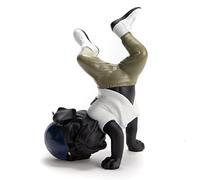 Statue de Chien Bouledogue Anglais Breakdance en résine, Hauteur 31 centimètres, pour Collection ou décoration