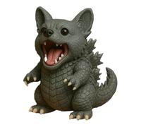 Statue De Chien en Résine | Figurine Animale Décorative De Bureau,Petite Statuette Animale Mignonne et Réaliste pour Décorer Bureau, Meuble de Télévision, Cheminée, Bibliothèque, Espace de