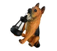 Statue de chien grenouille - Lampe solaire en résine - Décoration imperméable pour pelouse, cour, décoration d'intérieur - Grenouilles résistantes aux intempéries