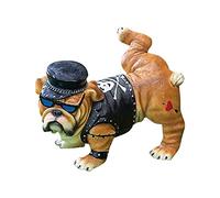 Statue de chien pour décoration créative à suspendre en résine - Bulldog réaliste - Accessoire d'intérieur amusant pour bureau, vitrine, idée cadeau (comme illustré, taille unique)