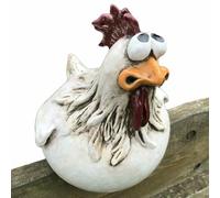 Statue de clôture de poulet | Jolie figurine de coq en résine - Sculpture de poulet pour extérieur, jardin, cour, cuisine, ferme, terrasse, pelouse, arrière-cour