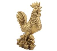 Statue De Coq en Laiton Figurine Sculpture Symbole De Chance Et Richesse dans Présage Géomantique