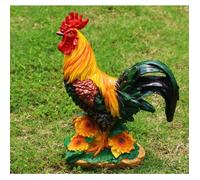 Statue de coq en résine - 1 pièce - Style réaliste - Décoration résistant aux intempéries - Jardin et terrasse - 28x20x UMD MUSICAL