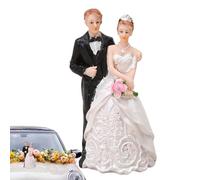 Statue de couple de mariage, sculpture d'art de la mariée et du marié | Décor de couple en résine à retenir, un moment merveilleux, ornement de bureau pour la chambre du salon