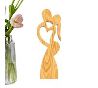 Statue de couple, décoration de table d'amant | Statue de sculpture abstraite faite à la main en bois - Statue d'art de Couple romantique, Sculpture, décoration pour la saint-valentin, anniversaire, m