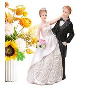 Statue de couple, figurine de couple de mariés | Sculpture d'art de la mariée et du marié | Décoration de bureau, décoration de couple en résine, figurine de collection pour chambre à coucher