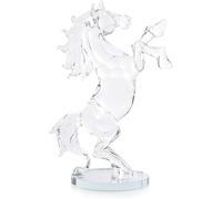 Statue de course de chevaux en cristal transparent pour décoration d'intérieur, 20 cm, boîte cadeau