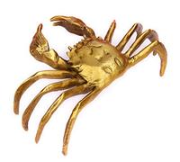 Statue de Crabe en Laiton Feng Shui, Sculpture de Crabe, Accessoires de décoration de de Maison, Sculpture d'art en Forme de Crabe, Porte-Bonheur en métal doré Chinois, en Laiton Pur