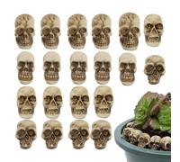Statue de Crânes - Crânes Réalistes - Accessoires Miniatures Farce Collection Tête de Squelette Gothique 20 Pièces pour Bureau Bibliothèque Bar Table Maison