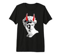 Statue de David Diable Cornes de Démon T-Shirt Haut de Gamme