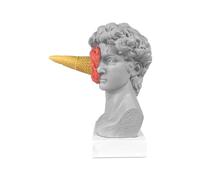 Statue de David Rangement pour clés - Support décoratif de sculpture de crème glacée - Plateau de rangement créatif en résine - Affichage artistique - Rangement pour clés avec statue de David