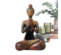 Statue de De Yoga,Méditation Bougeoir Décor - Statues De Bureau De De Yoga en Résine,pour Viseur Spirituel Mindfulness Praticien Amoureux De La Maison comme Cadeau pour Salon Chambre
