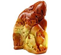 Statue de décoration Feng Shui pour la Maison Le Bureau, Sculpture de Cheval, Fleur de Prunier, Maison de Montagne, décoration en Pierre de Jade, Shoushan Chinois 1001