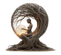 Statue de déesse bohémienne verte en acrylique - Décoration de bureau pour la maison et le bureau - Vert - G