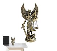Statue de déesse de la justice, finition bronze, résine, ange grec, déesse