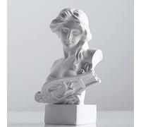 Statue de déesse Grecque Musicale,15,2 cm Buste Romain,Décoration d'intérieur Statues d'artémis en résine Blanche pour décoration de la Maison,Table Basse,Bureau,Salon,buste femme,sculpture,statue