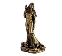 Statue de déesse - Sculpture en résine avec Finition Bronze | Figurine spirituelle rétro sorcière en résine | Décoration d'intérieur | Statue d' Lilith | Décoration Artisanale en résine - Cour de