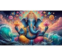 Statue de déité Indienne 1000 pièces Puzzle pour Toute la Famille Cadeau pour Femmes et Hommes Papier recyclé Défi de Jeu éducatif Jeu Stimulant 38x26cm/1000pcs