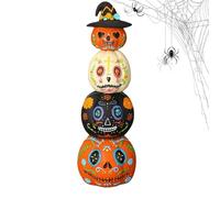 Statue de d'halloween | 4 Figurines Résine Épouvantail pour Table Jour des Morts | Décor d'Intérieur Empilable pour Bureau Chambre Salle Jardin Fête