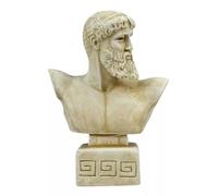 Statue de dieu romain grec Zeus Jupiter Buste Tête en plâtre dur Sculpture