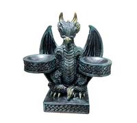 Statue de dinosaure, figurine de dragon | Figurines de dragon assis avec double porte-boule | Petites figurines de dragon, statues de dragon, figurines de dragon pour bougies, camarades de classe