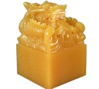 Statue de dragon chinois Feng Shui - Décoration d'intérieur 2024 - Figurine en topaze naturelle pour la chance, le succès et la prospérité - Artisanat décoratif de 12 cm