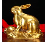 Statue de dragon du Nouvel An chinois 2024 - Dragon du zodiaque en laiton pur pour la richesse et la chance, cadeau parfait pour le festival du printemps, attire la prospérité et le succès