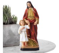 Statue de et de l'Enfant Jésus,Statue de Joseph et Jésus - Figurines catholiques Saint-Joseph de 8,4 pouces - Figurine de Saint en résine pour la décoration de la maison, Figurines de bureau pour égli