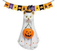 Statue de fantôme amusante, décoration d'animaux fantômes effrayants éclairés | Décorations d'Halloween pour centres de table pour cheminée, maison hantée, allée, camping, porche