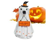 Statue de fantôme en résine, décoration d'extérieur lumineuse | Décoration de table d'Halloween pour porche, camping, cheminée, fenêtre, allée, maison hantée