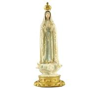Statue De Fatima en Résine - Statue De La Sainte Vierge Marie, Figurine Religieuse, Cadeaux - Figurine Catholique De Collection pour La Maison Ou La Chapelle 7,6 X 7,6 X 20,1 Cm
