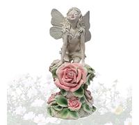 Statue de fée Ange Solaire,Jardin Résine Ange Figurines Ornament, Pelouse Cimetière Cadeaux,Beau design ange priant,lumières solaires à LED pour Balcon Patio Cour Décoration Extérieure (Style 1)