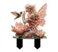 Statue de fée - Décoration de jardin - Fées - Figurines de fleurs - En acrylique - Décoration pour jardin, terrasse, balcon - Pot de fleurs