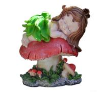Statue de Fée en Résine 19x24cm pour décor Jardin Statue de Fée | Détails artistiques uniques, couleur vive, résistant aux UV, parfait intérieur extérieur, enchanté