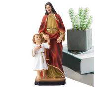 Statue de , Figurines de Joseph et Jésus - Figurine de saint catholique de 8,4 pouces | Décoration catholique de la collection Renaissance portant l'enfant Jésus, figu élégant