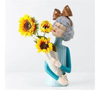 Statue de fille à bulles de papillon, ornements, la texture du matériau en résine est claire et douce, adaptée aux cadeaux de pendaison de crémaillère, etc. (bouquets de fleurs non inclus)