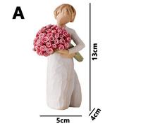 Statue De Fille Cherub Avec Fleurs En Résine, 11 Styles, Adorable, Miniature, Artisanat, Ornement De Bureau, Figurines, Cadeau Pour La Famille