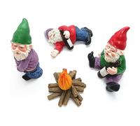 Statue De Gnomes De Jardinage, 4 Pièces, Figurines Miniatures, Ornements De Jardin Féerique