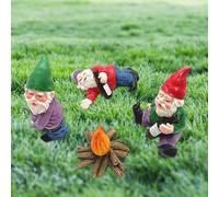 Statue De Gnomes Miniatures De Jardin, Kit D'ornements, Accessoires De Décoration, 4 Pièces, Livraison Directe, S06 21