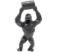Statue de gorille fabriquée à la main - Figurine d'animal colorée de 29 cm - Décoration unique de bureau et d'étagère, cadeaux pour les amateurs de gorille, décoration de bureau à domicile et étagère