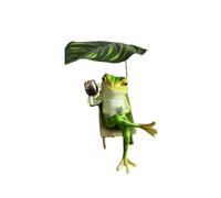 Statue de grenouille assise sur un fauteuil inclinable en résine pour salon, bureau, dégustation de vin, sculpture grenouille avec chaise