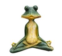 Statue de grenouille de yoga - Conception de sculpture de pose zen en résine, style de figure d'animal créatif, jardin paisible, accent décoratif de méditation de yoga | pour la maison, jardin, pa
