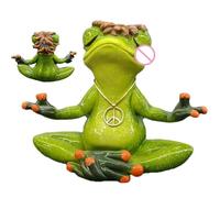 Statue de grenouille de yoga zen - Décoration de jardin grenouille méditation, sculpture de posture de yoga | Sculpture de grenouille en résine, statuette grenouille zen pour intérieur, ornement de